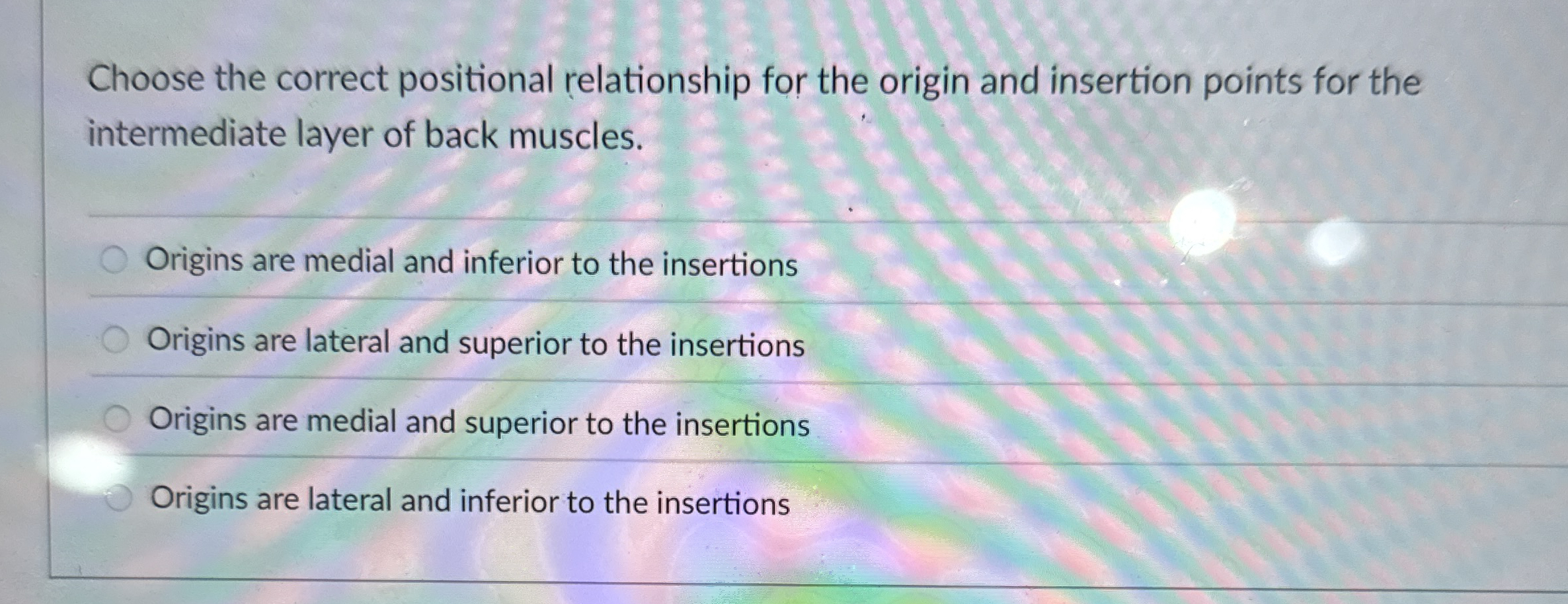 Choose the correct positional relationship for the | Chegg.com