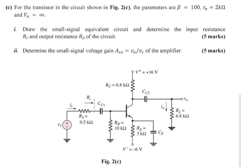 Solved Question 2 [20 marks (a) A transistor | Chegg.com