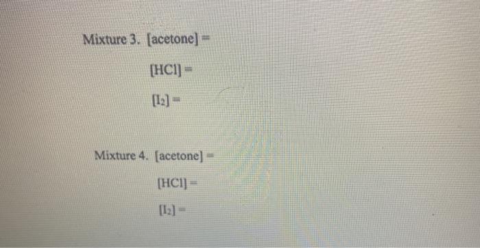 Solved 1 Calculate The Total Volume In Each Mixture Using