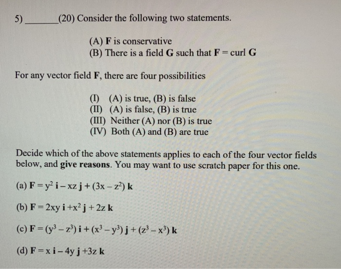 Solved 5 Consider The Following Two Statements A Chegg Com