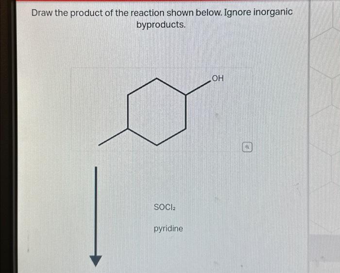 Solved Draw the product of the reaction shown below. Ignore | Chegg.com
