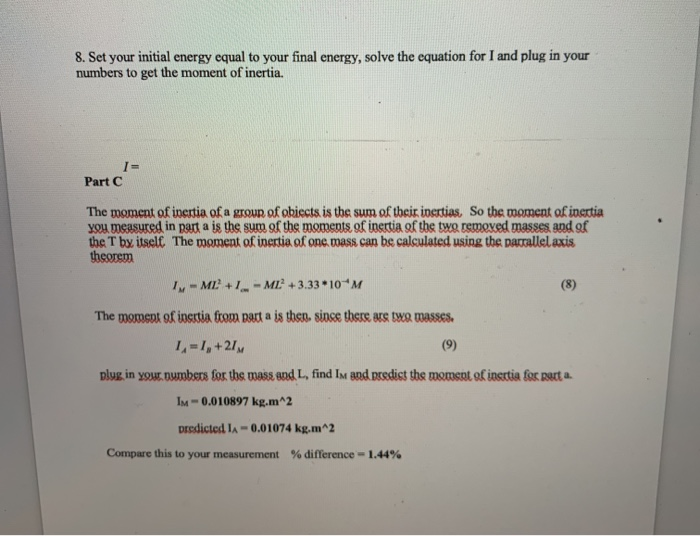 Solved 9: Moment of Inertia and Angular Acceleration | Chegg.com