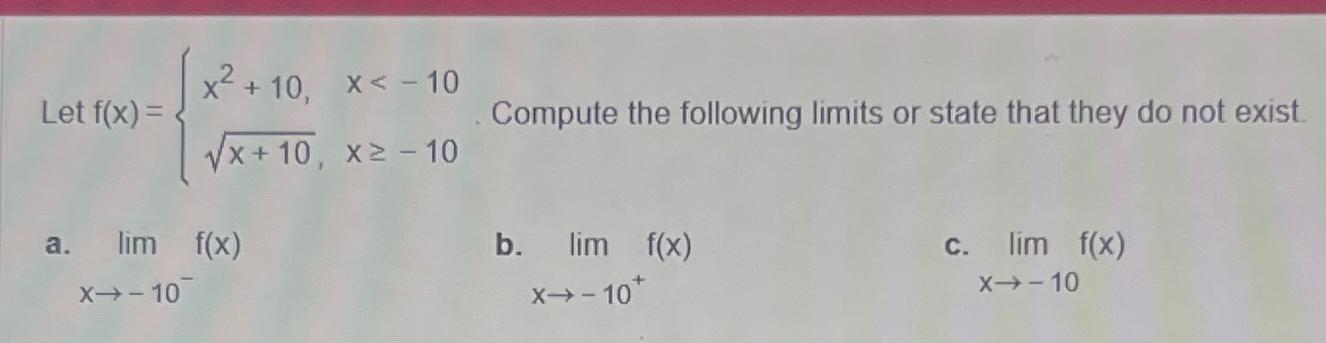 Solved Let F X {x2 10 X