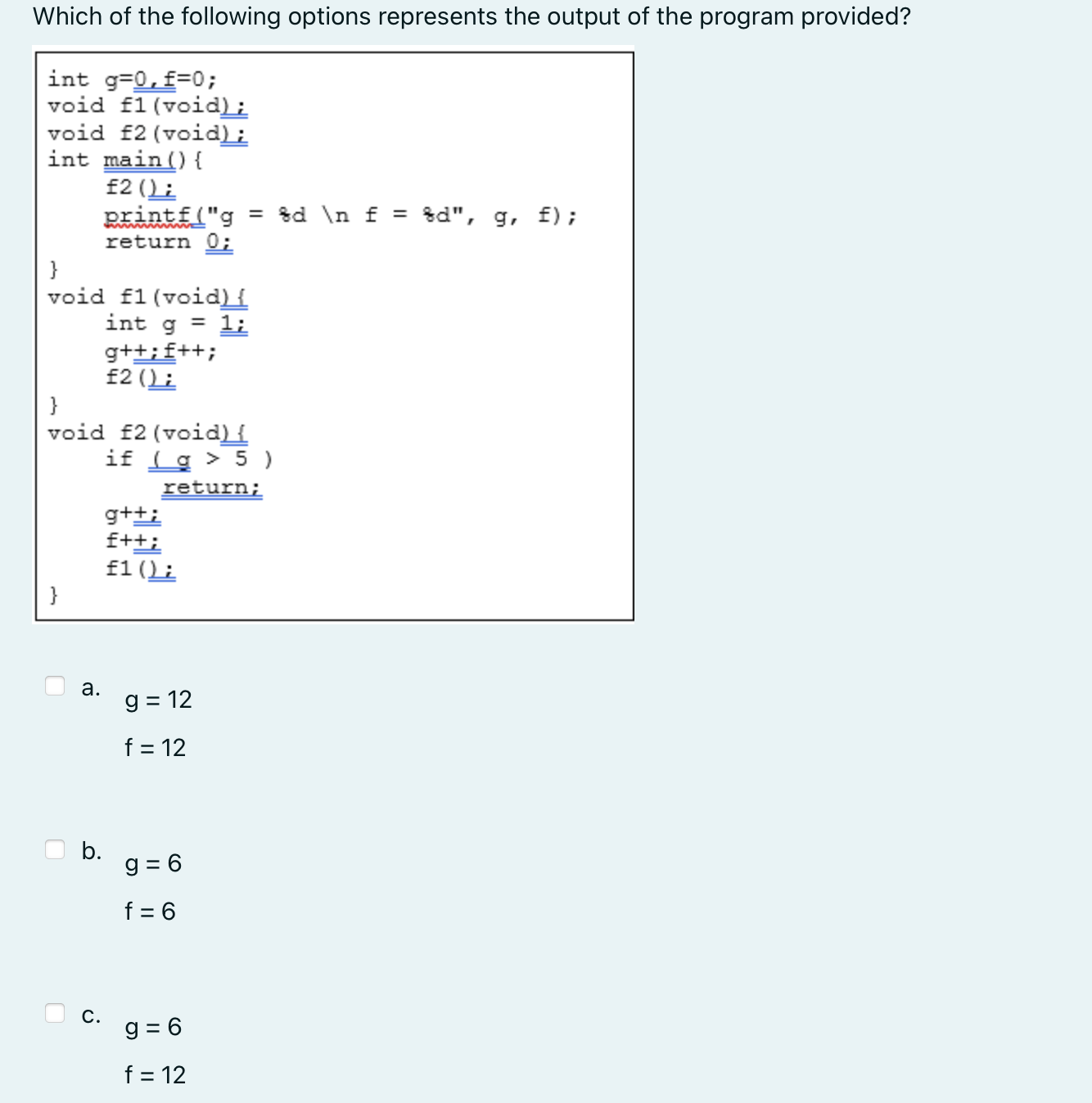 Solved Which of the following options represents the output | Chegg.com