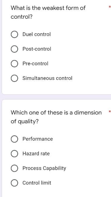 Solved What Is The Weakest Form Of Control Duel Control Chegg