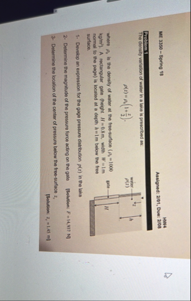 Solved ME 3350 - Spring 18Assigned: 2/01, Due: | Chegg.com