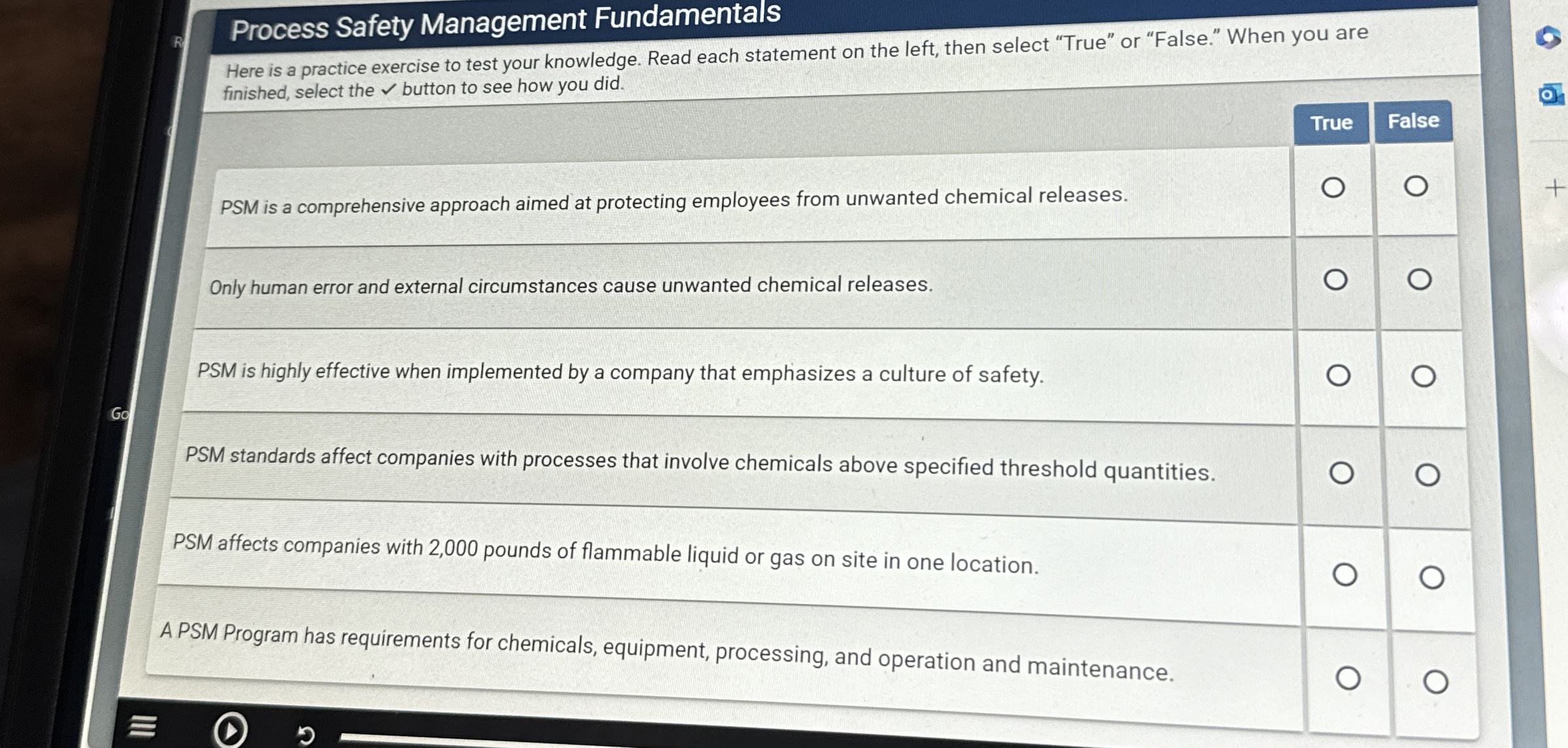 Solved Process Safety Management FundamentalsHere is a | Chegg.com