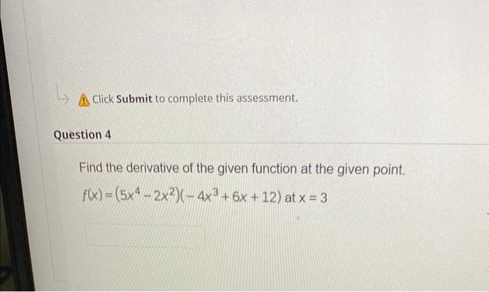 Solved A. Click Submit to complete this assessment. estion 4 | Chegg.com