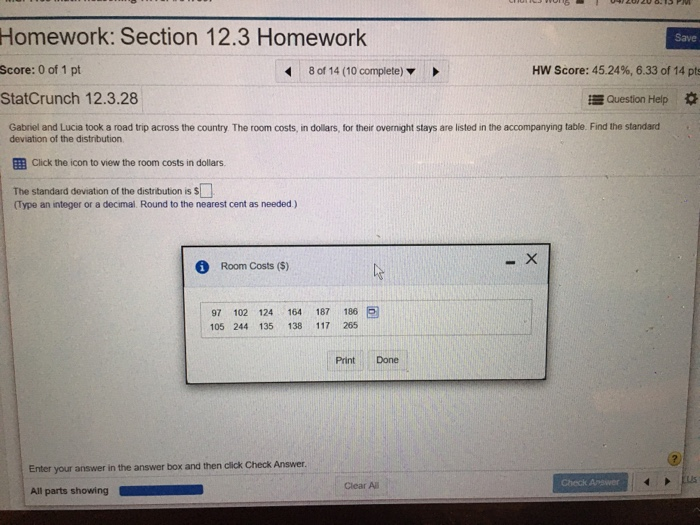 Solved Save Homework: Section 12.3 Homework Score: 0 of 1 pt | Chegg.com