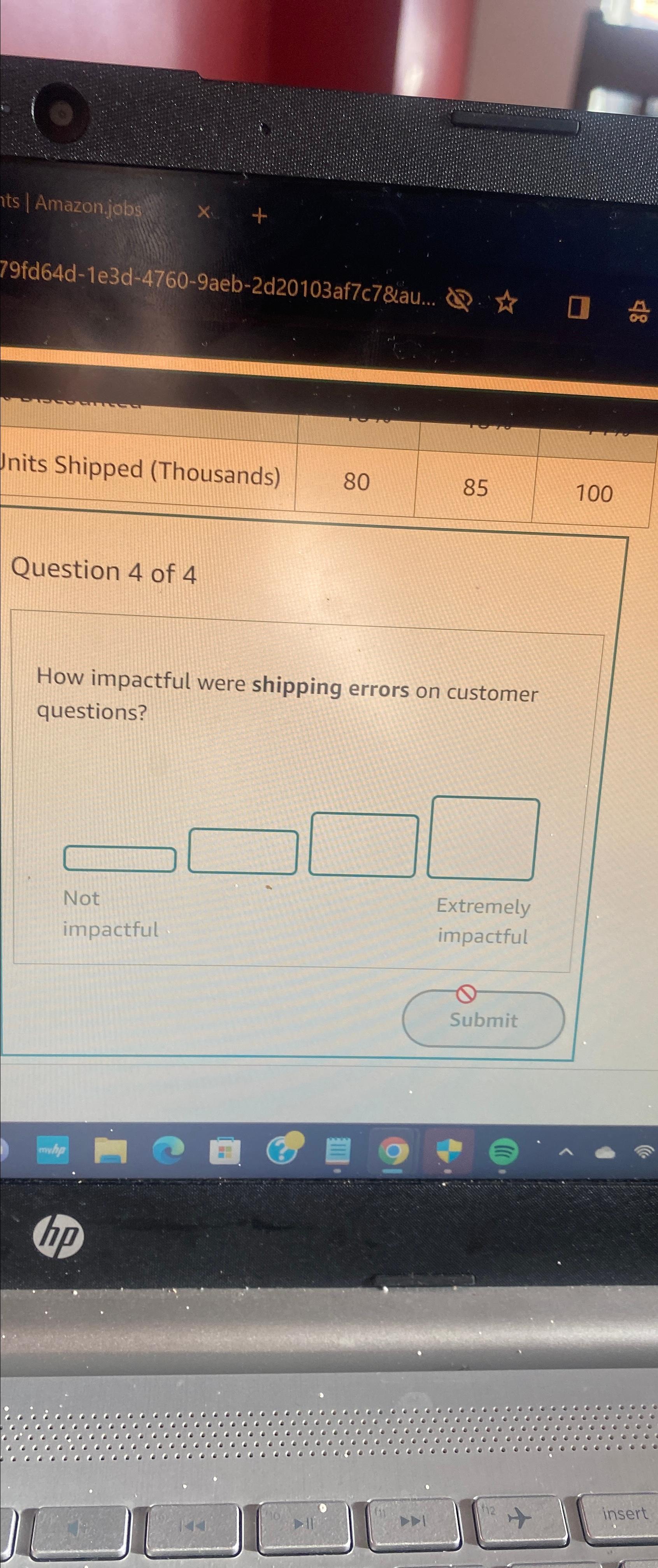 Solved Question 4 ﻿of 4How impactful were shipping errors on | Chegg.com