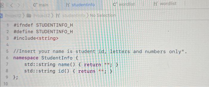 Solved C++ i need help with this code. i must insert name | Chegg.com