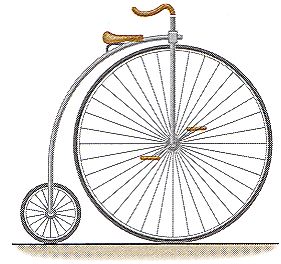 bike with the big front wheel