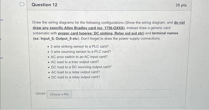 Solved Draw the wiring diagrams for the following | Chegg.com