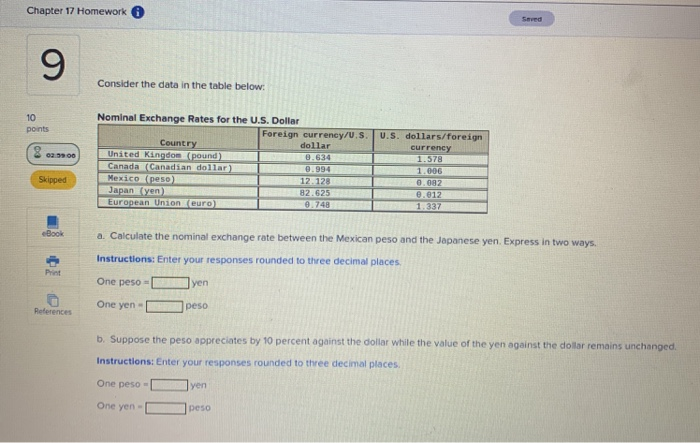 Solved Chapter 17 Homework Consider The Data In Table Solved Chapter 17 Homework Consider