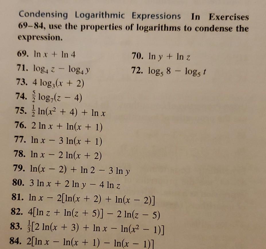 3.3 Part 4: Condensing Logarithmic Expressions