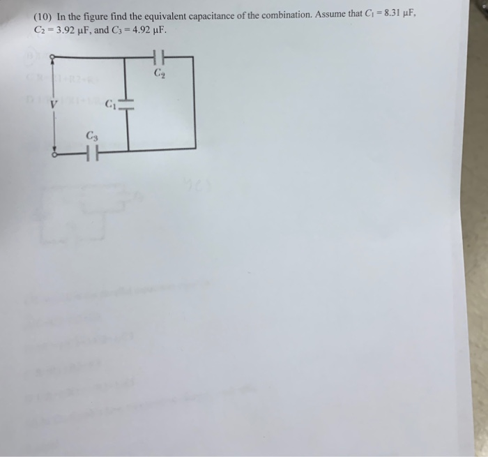 Solved In The Figure Find The Equivalent Capacitance Of The | Chegg.com