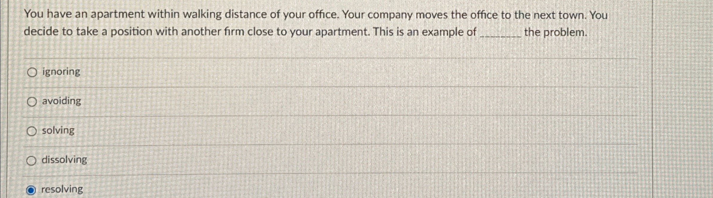 Solved You have an apartment within walking distance of | Chegg.com
