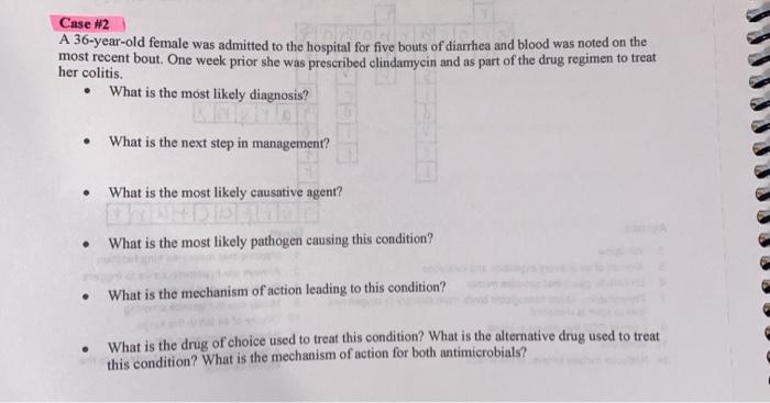 Solved lead to all Case #2 A 36-year-old female was admitted | Chegg.com