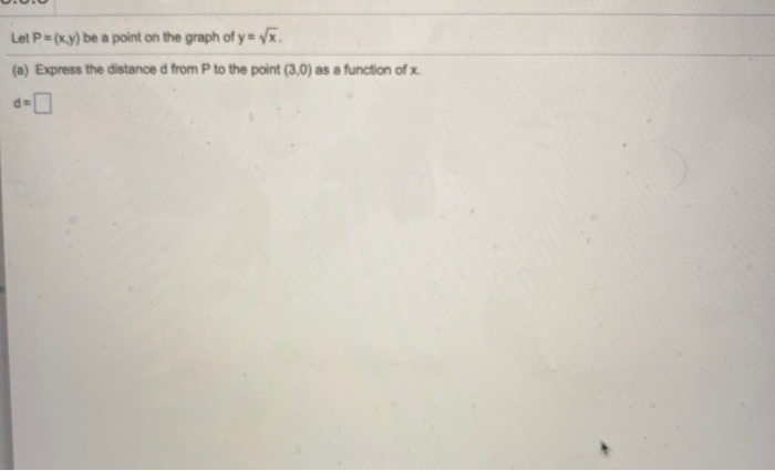 Solved Let P X Y Be A Point On The Graph Of Y V A