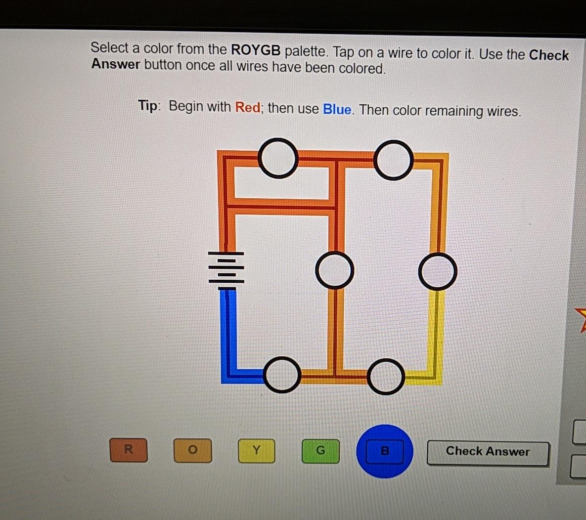 select-a-color-from-the-roygb-palette-tap-on-a-wire-chegg