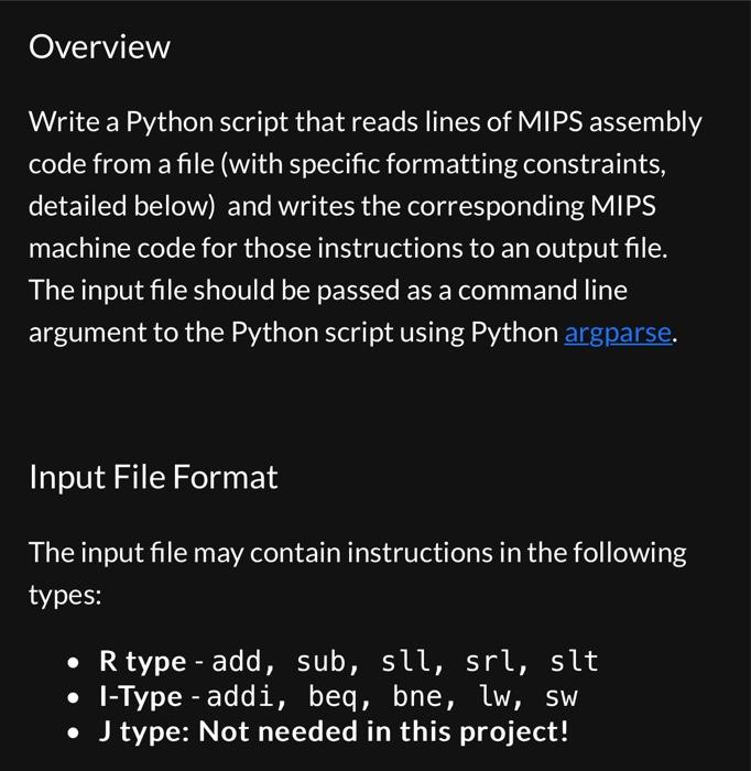 Solved Overview Write a Python script that reads lines of | Chegg.com