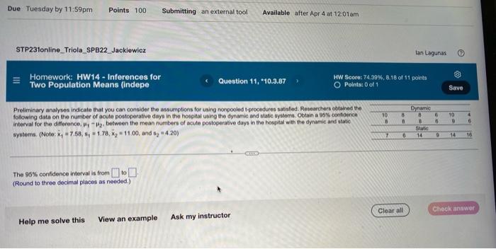 Solved Due Tuesday by 11:59pm Points 100 Submitting an | Chegg.com