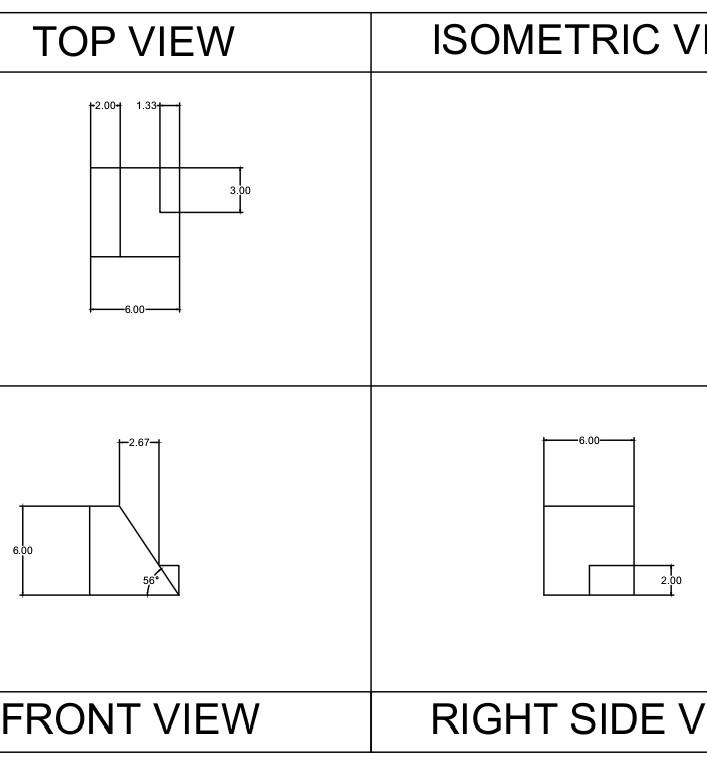 Solved TOP VIEW ISOMETRIC V +2.0044 1.33+ 3.00 -6.00 2.67-7 | Chegg.com