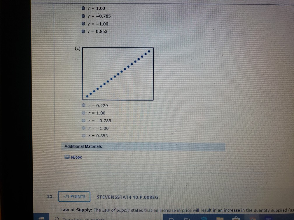 Solved Choose the appropriate correlation coefficient for | Chegg.com