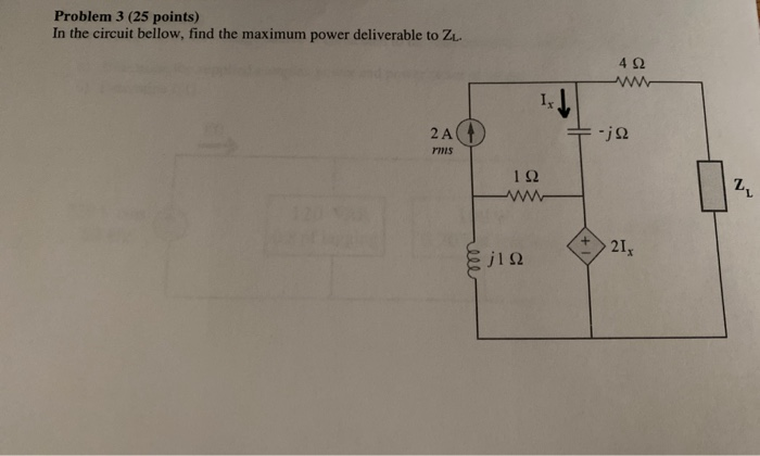 Solved Problem 3 (25 points) In the circuit bellow, find the | Chegg.com