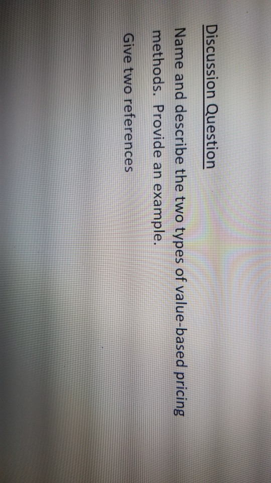 Solved Discussion Question Name and describe the two types