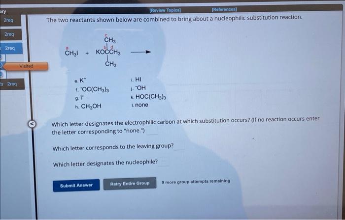 Solved The Two Reactants Shown Below Are Combined To Bring | Chegg.com