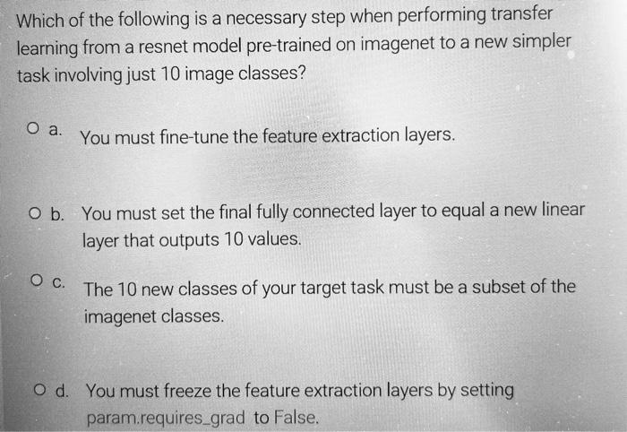 Solved Which of the following is a necessary step when | Chegg.com