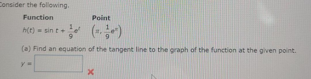 Solved Consider the following. Function 1 h(t) = sin t + 9 | Chegg.com