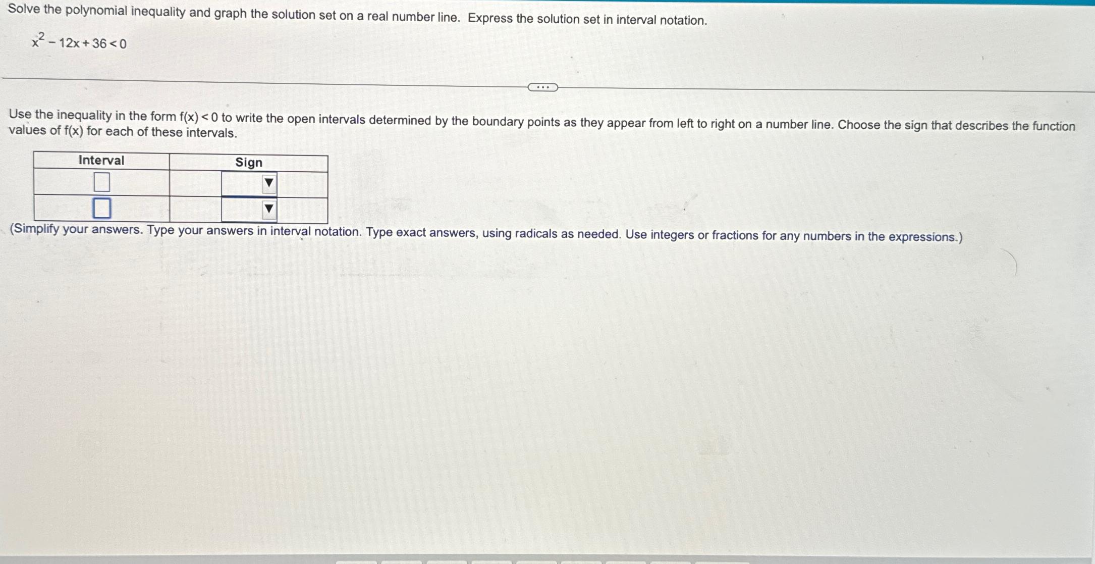 Solved Solve the polynomial inequality and graph the | Chegg.com