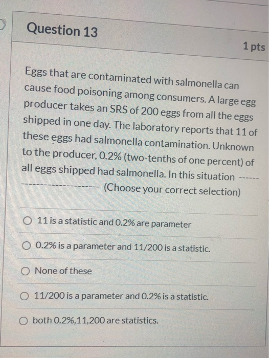 Solved Eggs that have been contaminated with salmonella can | Chegg.com