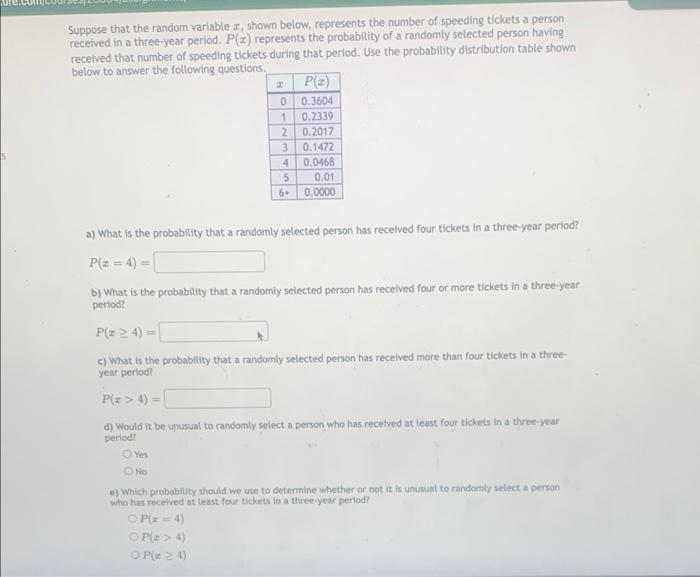 Solved Suppose that the random variable z, shown below, | Chegg.com