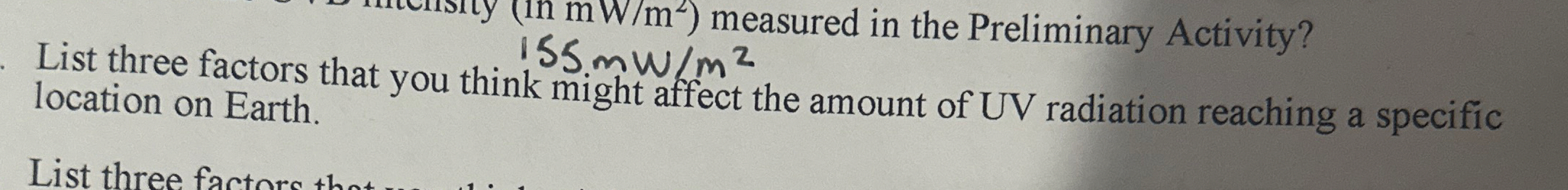 Solved List three factors that you think might affect the | Chegg.com