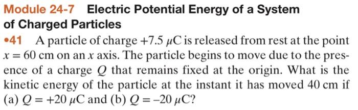 Solved Module 24-7 Electric Potential Energy Of A System Of | Chegg.com