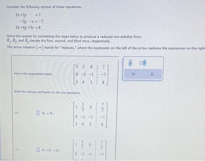 Solved Consider the following system of linear equations. | Chegg.com