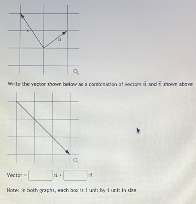 Solved Q Write the vector shown below as a combination of | Chegg.com