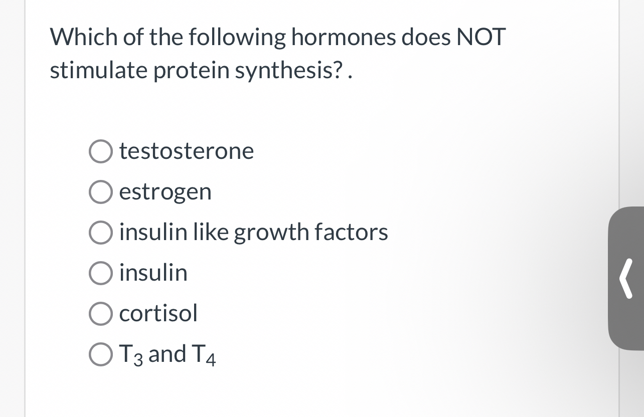 Solved Which of the following hormones does NOT stimulate | Chegg.com