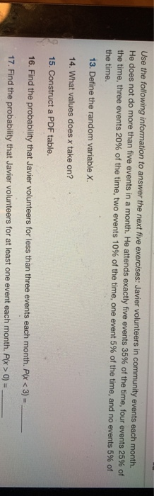 Solved Use the following information to answer the next five | Chegg.com