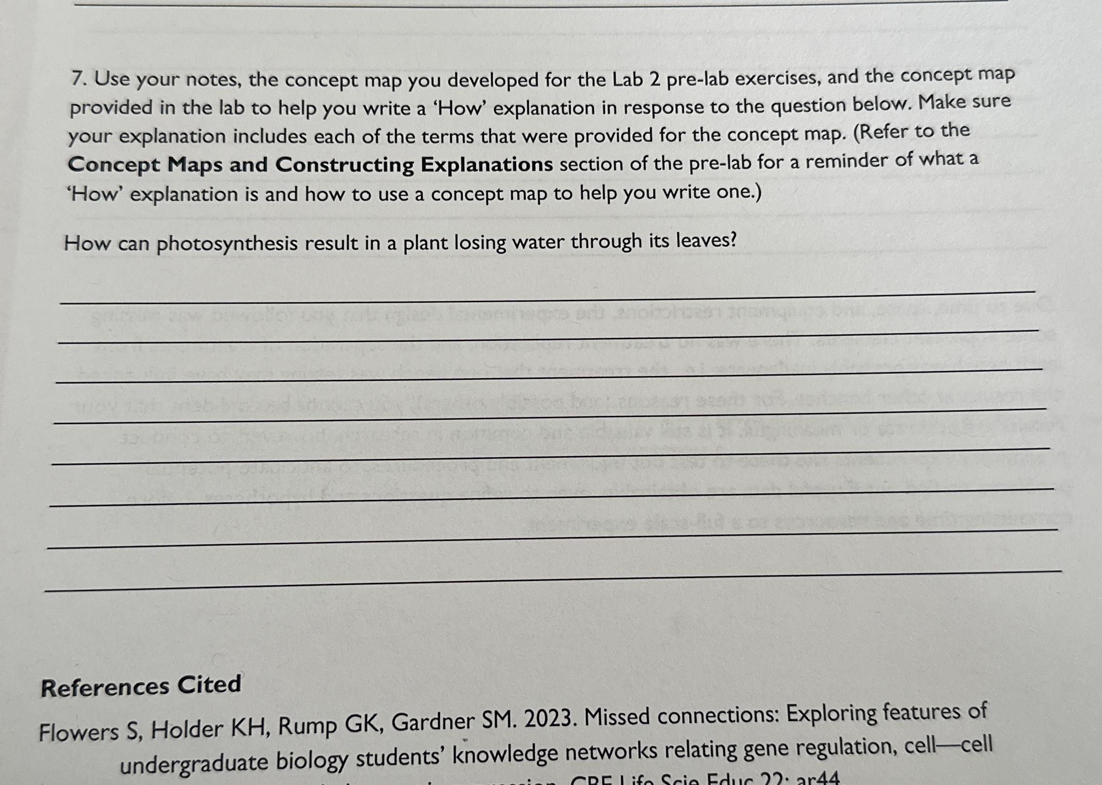 Solved Use your notes, the concept map you developed for the | Chegg.com