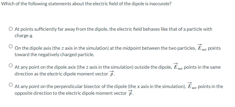 Solved Which of ﻿the following statements about the electric | Chegg.com