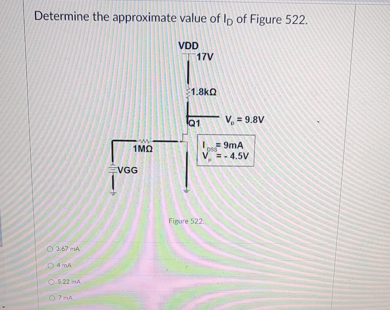 Solved Determine the approximate value of VGG of Figure 522. | Chegg.com