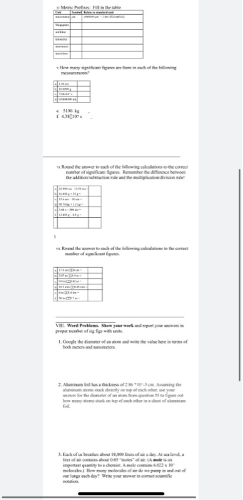 Solved Show your work for full credit. All answers must be | Chegg.com