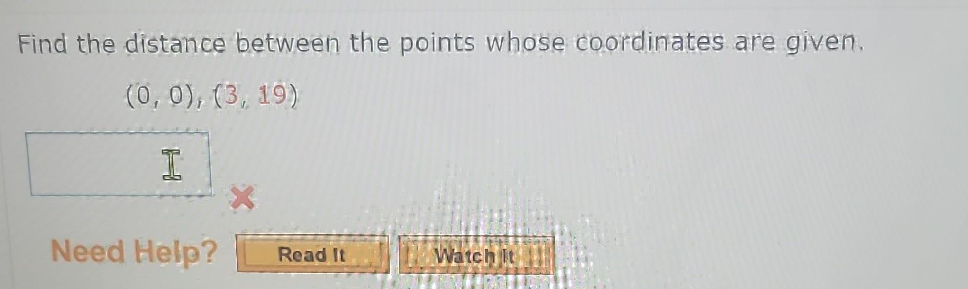 Solved Find The Distance Between The Points Whose | Chegg.com