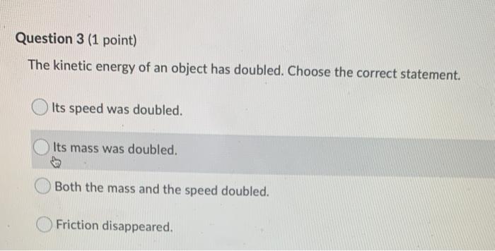 Solved Question 1 (1 point) Choose the correct statement | Chegg.com