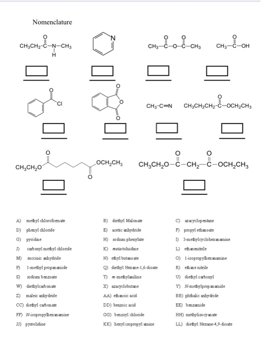 Solved Nomenclature Ch2ch2 C N Ch3 Chy Coc Ch3 Ch3 C Oh N Chegg Com