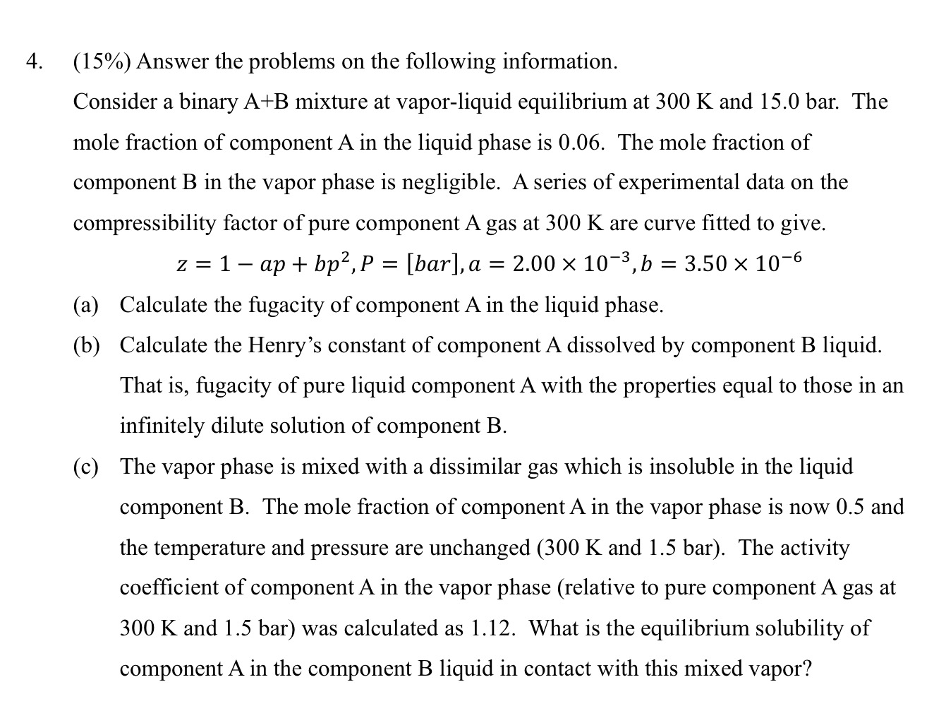 Solved (15%) ﻿Answer the problems on the following | Chegg.com